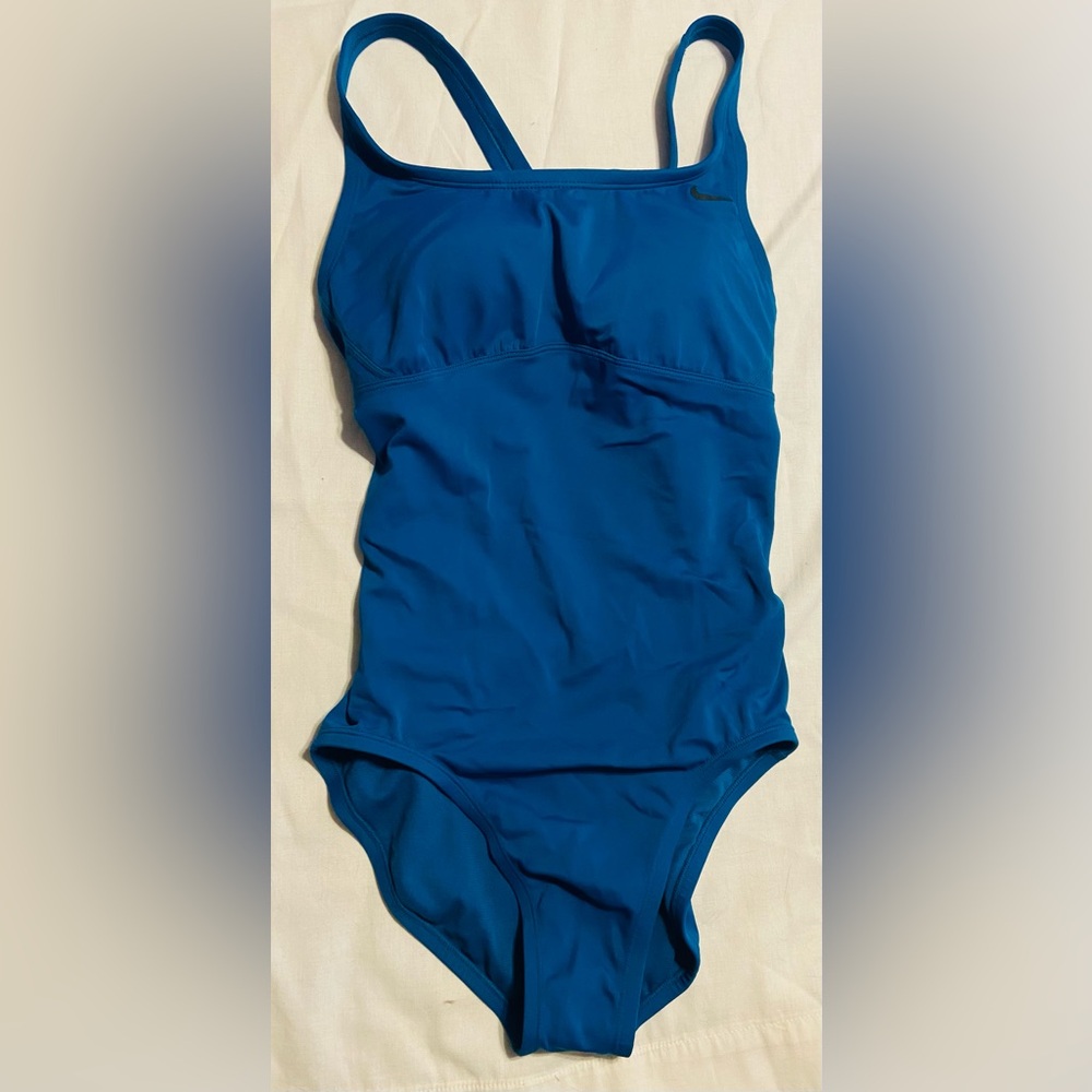 Nike One Piece Racerback Swimsuit Bathing Suit Med Teal Blue NWOT